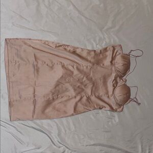 Fashion Nova Satin Chemise - Blush